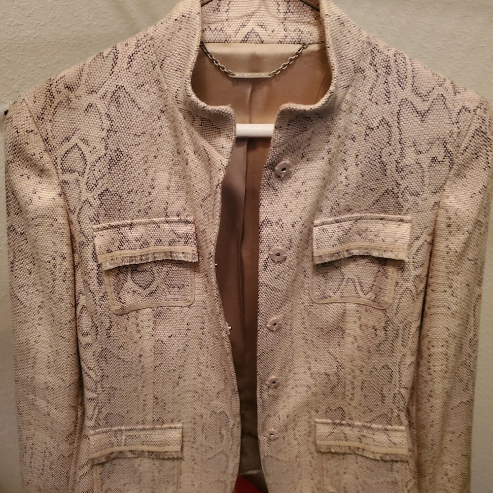 Elie Tahari snake skin jacket. Love this jacket